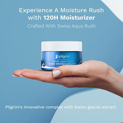 Pilgrim Swiss Aqua Rush 120H Moisturizer for Plump, Glowing Skin and Strengthens Skin Barriers 50 gm - Face Moisturizers