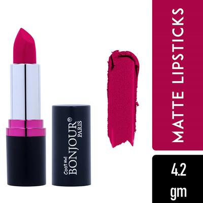 Bonjour Paris Silk Matte Lipstick-Pink Rose 4.2 gm - Lipsticks