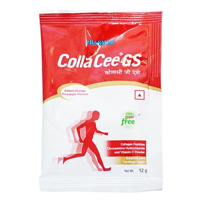 Collacee GS Added Orange Pineapple Flavour Sugar Free Powder 12gm - Supplements-Sup