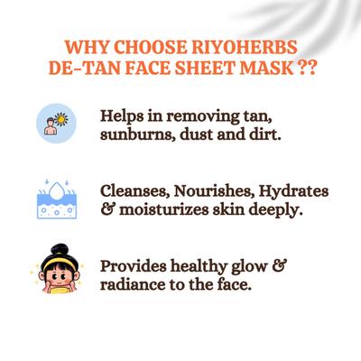 Riyo Herbs D-Tan Sheet Mask - Potato & Papaya 20 gm - Masks & Peels