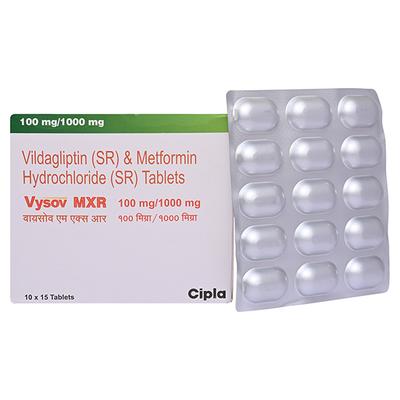 VYSOV MXR 100/1000mg Tablet 15's - Diabetes-Ant