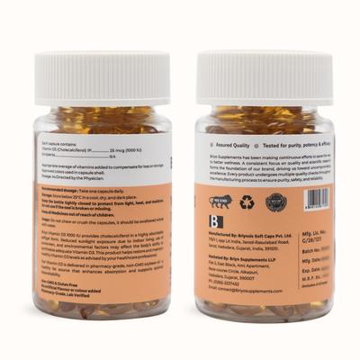 Briyo Vitamin D3 1000 IU Softgel 90's - Multi-Vitamins