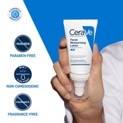 CeraVe AM Facial Moisturising Lotion - Normal to Dry Skin 52 ml - Face Wash & Cleansers
