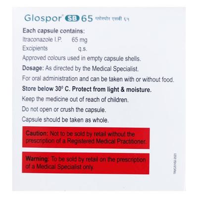 GLOSPOR SB 65 Capsule 10's - Fungal Infections-Anf