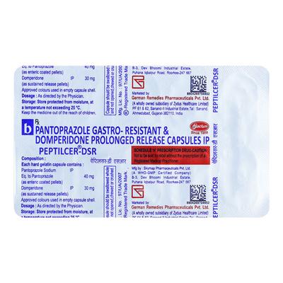 PEPTILCER DSR Capsule 10's - Ulcer/Reflux/Flatulence-Aaa