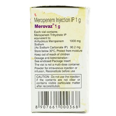 MEROVAZ 1gm Injection 1's - Bacterial Infections-OBL