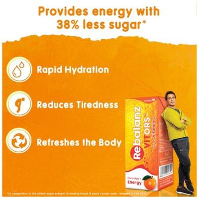 Rebalanz VIT ORS Drink - Orange Flavour 200 ml - Energy Drinks