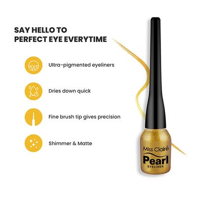 Miss Claire Pearl Eyeliner 22 White Glitter 5 Gm - Eyeliners