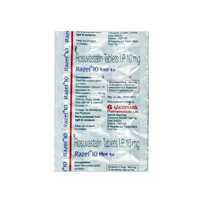 Razel 10mg Tablet 15'S - High Cholesterol-Dys
