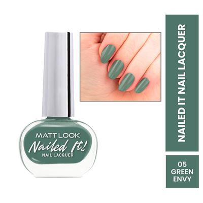 Matt Look Nailed It Nail Polish, Chip Free, Quick Dry, Longer Stay, Highly Pigmented Lacquer, Natural Finish , Palm Leaf 04 10 ml - Nail Polish