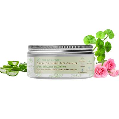 Precious & Nature's Organic and Herbal Face Cleanser for dry skin with Gotu Kola Rose 50 gm - Face Wash & Cleansers