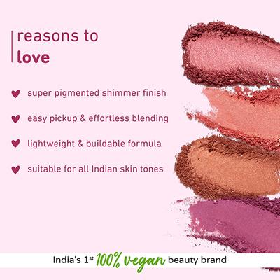 Plum Cheek-A-Boo Shimmer Blush Highly Pigmented Effortless Blending 100% Vegan & Cruelty Free 127 Bare Necessity 4.5 gm - Blushes
