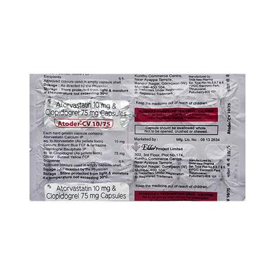 ATODER CV 10/75 Capsule 10's - High Cholesterol-Dys