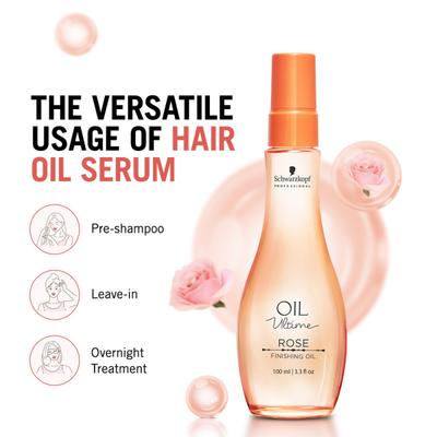 Schwarzkopf Professional Oil Ultime Rose Finishing Oil - For Fine to Normal Hair 100 ml - Hair Serums
