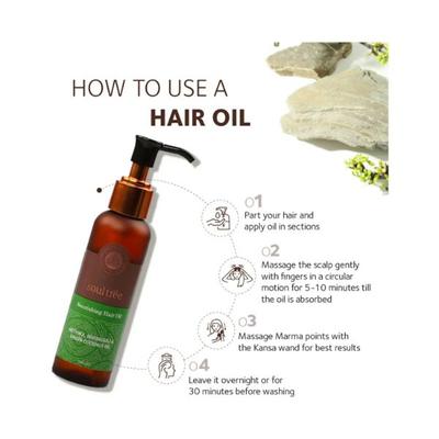 SoulTree Nourishing Hair Oil with Methika, Bhringraj & Virgin Coconut 120 ml - Hair Oils