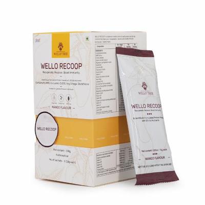 WelloTree Wello Recoop Protein Powder - Mango Flavour (Pack Of 6 x 18g) 1s - Protein Drink