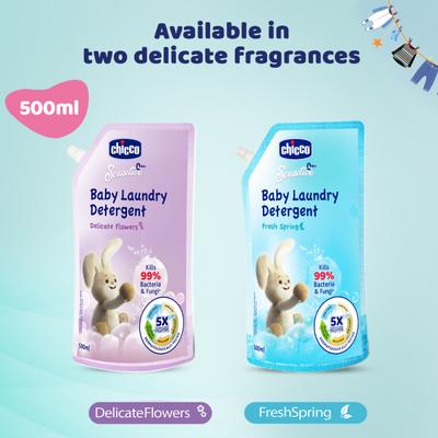 Chicco Sensitive 0M + Baby Laundry Detergent Fresh Spring 500 ml - Baby Detergents