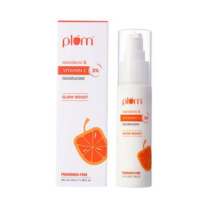 Plum 3% Vitamin C Moisturizer with Mandarin Glow Boost Fragrance Free 50ml - Face Moisturizers