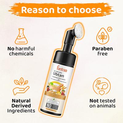Fantraa Ubtan Foaming Face Wash with Built 150 ml - Face Wash & Cleansers