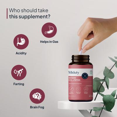 Miduty Betaine HCL + Pepsin Capsule 60's - Multi-Vitamins
