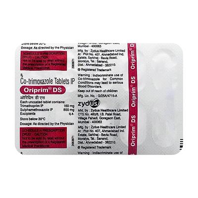Oriprim DS Tablet 10'S - Bacterial Infections-Sul