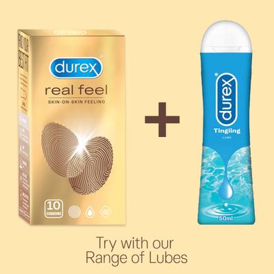 Durex Condoms - Real Feel 10's - Plain/Flavoured Condoms