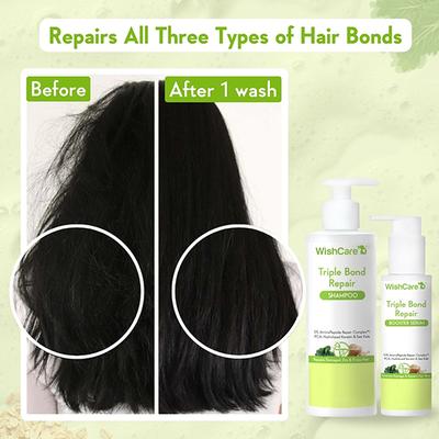 Wishcare Triple Bond Repair Shampoo - 5% Aminopeptide Complex and PCA - Repairs Damaged and Frizzy Hair 250 ml - Shampoos