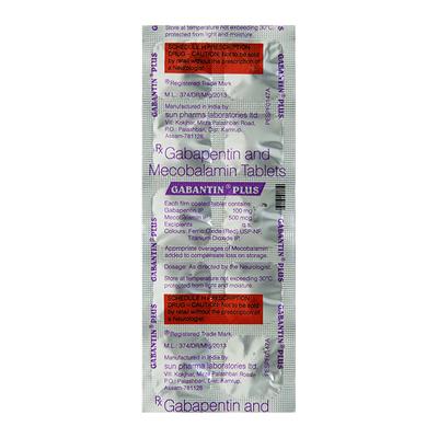 Gabantin Plus Tablet 10'S - Neuropathic Pain-Dru