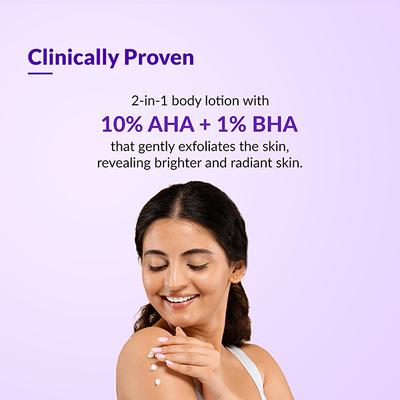 Fixderma Durave 10% AHA + 1% BHA Deep Exfoliating Body Lotion with Lactic & 1% Salicylic Acid 200 ml - Face Moisturizers