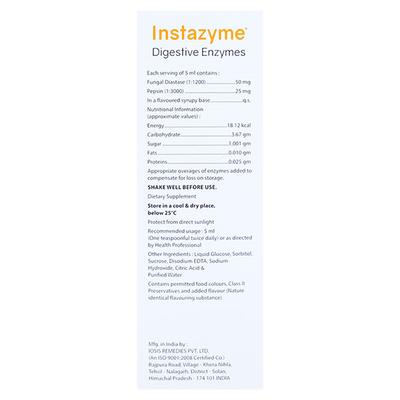 INSTAZYME Syrup 100ml - Digestion-Dig
