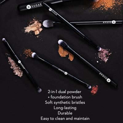 SUGAR Cosmetics Blend Trend Dual Face Brush - 075 Powder + Foundation 64 gm - Foundation