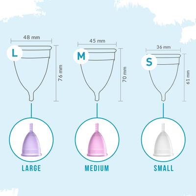 Sirona Reusable Menstrual Cup - Small (Pack of 2) - Menstrual Cups