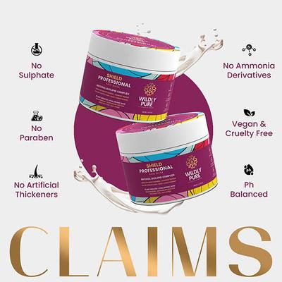 Wildly Pure Professional Plant Keratin Hair Mask Biolipid Formula Smoothening Shine Toxin 20 200 ml - Hair Masks & Packs