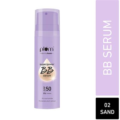 Plum Superpower Bb Serum with Spf 50 Pa ++++ - 02 Sand 30 ml - Bb & Cc Creams
