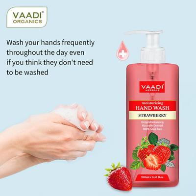Vaadi Herbals Deep Moisturizing Strawberry Hand Wash 250 ml - Hand Wash & Soaps
