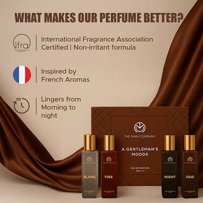 The Man Company A Gentleman's Moods Premium Fragrance Gift Set 20ml each 4's - Men Perfumes (Edt/Edp)