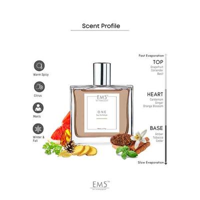 EM5 ONE Unisex Perfume - Eau De Parfum Spray for Men & Women, Sweet Fruity Floral 50 ml - Men Perfumes (Edt/Edp)