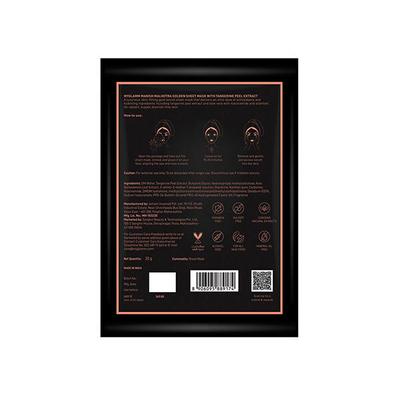Myglamm Manish Malhotra Beauty By MyGlamm Illuminating Golden Face Sheet Mask With Tangerine Peel Extract 20 gm - Face Packs