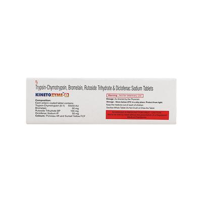 Kinetozyme D Tablet 10'S - Pain relief-Ant