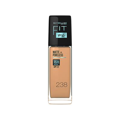 Maybelline New York Fit Me MatteplusPoreless Liquid Foundation with Pump 238 Rich Tan 30 gm - Foundation