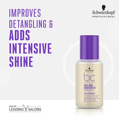 Schwarzkopf Professional Bonacure Frizz Away Smoothing Oil with Babassu Oil with Vegan Keratin 50 ml - Hair Serums