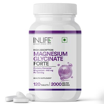 INLIFE Magnesium Glycinate Forte 2000 mg Tablet 120's - Calcium And Minerals