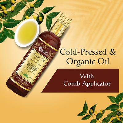 Oriental Botanics Organic Neem Oil with Comb Applicator 200 ml - Hair Oils