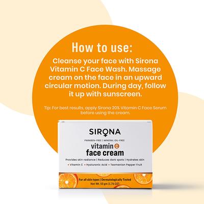 Sirona Vitamin C Face Cream for Men and Women 50 gm - Face Creams