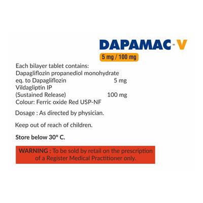 DAPAMAC V 5/100 Tablet 10's - Diabetes-Ant