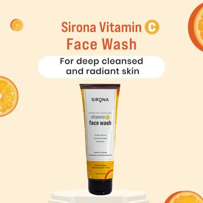 Sirona Vitamin C Face Wash for Men and Women 125Ml - Face Wash & Cleansers