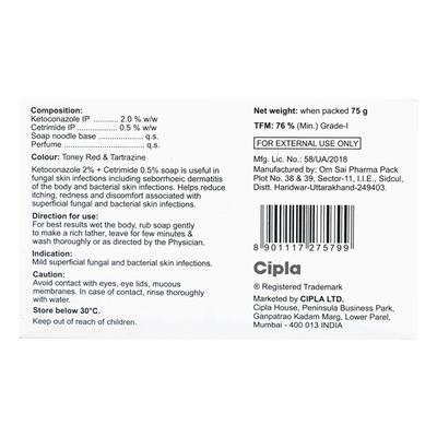 KETOCIP CT Soap 75gm - Fungal Infections-Taa