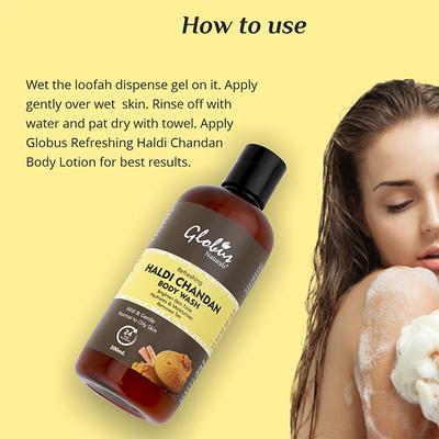 Globus Naturals Refreshing Haldi Chandan Body Wash 300 ml - Shower Gels & Body Wash