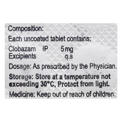 Clobanil 5mg Tablet 10'S - Anxiety-Anx