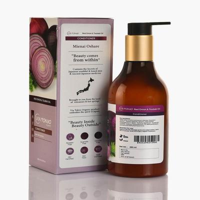 VIA TOKYO ORGANIC Red Onion & Tsubaki Oil Conditioner for Hair Growth, No Sulphates, No Paraben 285 ml - Conditioners